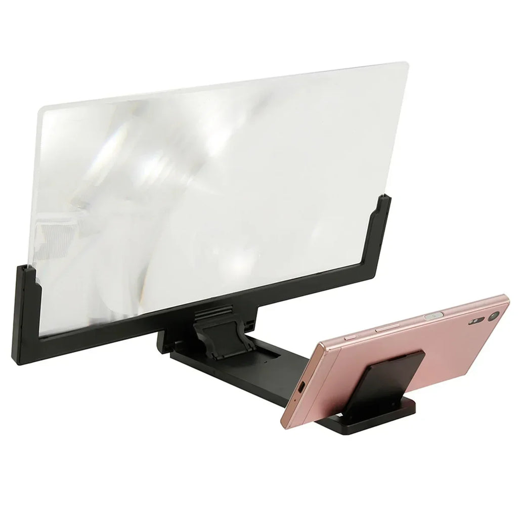 12/14in Mobile Phone Screen Amplifier 3D Magnifying Glass Stand Magnifier HD Video Amplifier Phone Stand Enlarged Screen Bracket