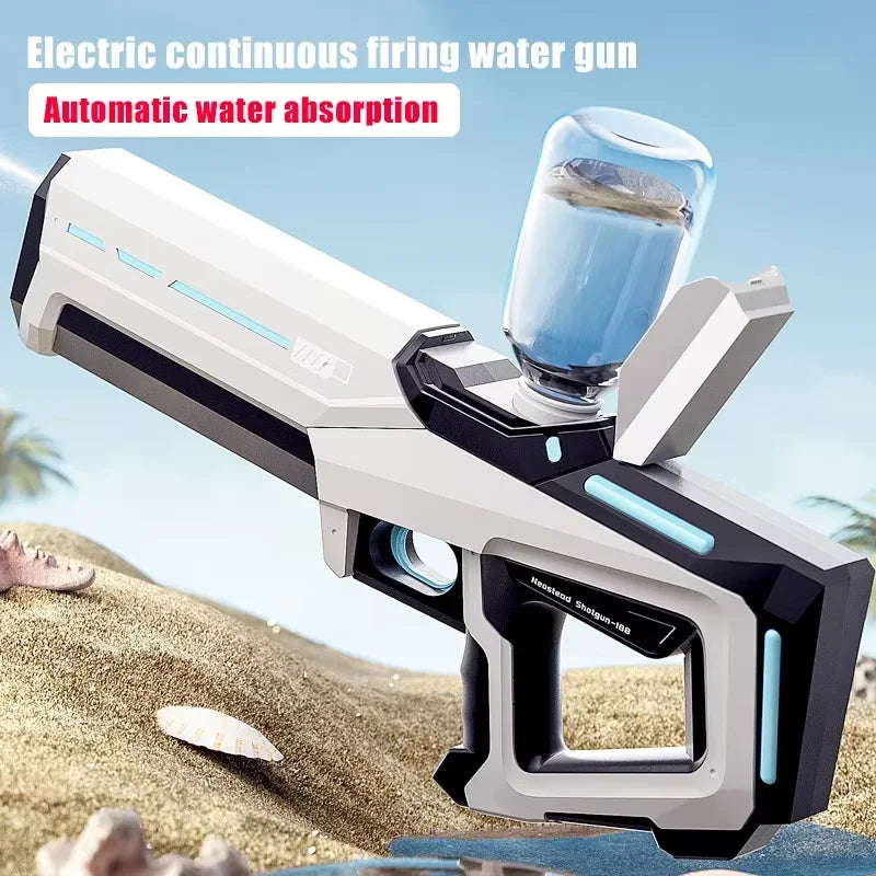 2025 New Automatic Water Absorbing Electric Water Gun for Kids Adults Outdoor Beach Pool Swim Summer Toys Water Fight Party Game