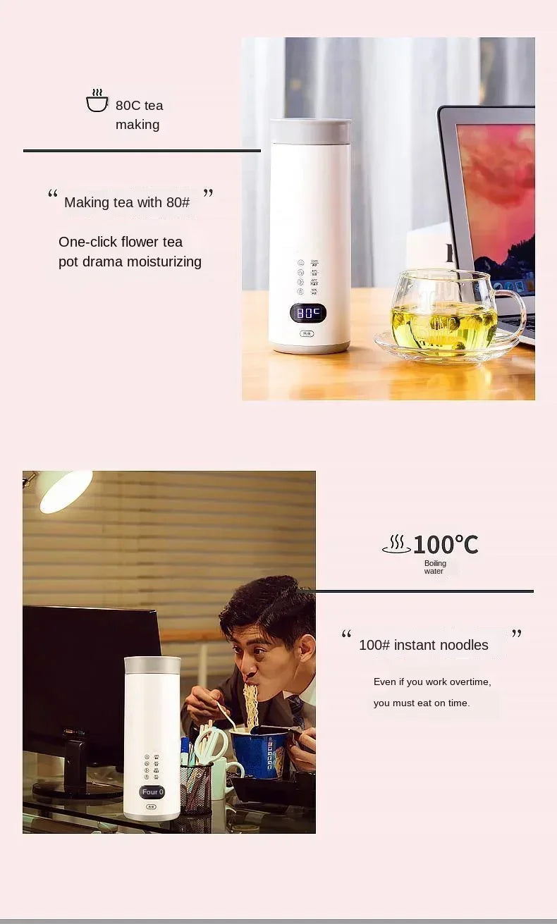 Health cup electric heating cup electric boiling cup automatic portable travel porridge small stew cup electric stew cup heating