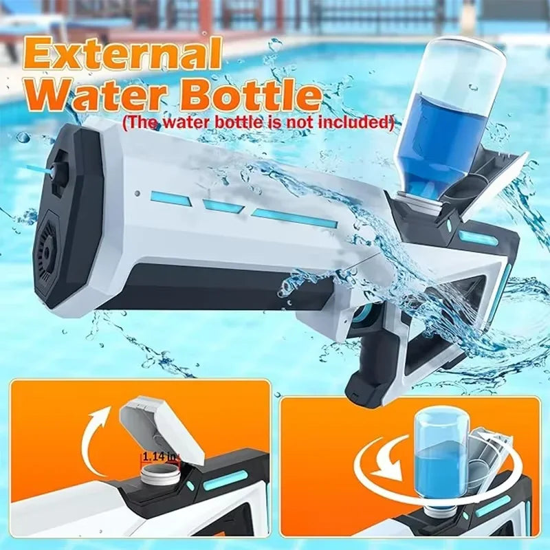 2025 New Automatic Water Absorbing Electric Water Gun for Kids Adults Outdoor Beach Pool Swim Summer Toys Water Fight Party Game