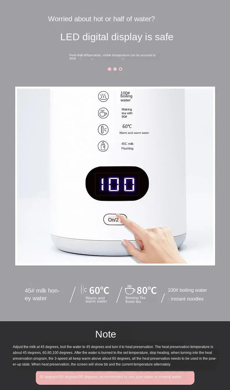 Health cup electric heating cup electric boiling cup automatic portable travel porridge small stew cup electric stew cup heating