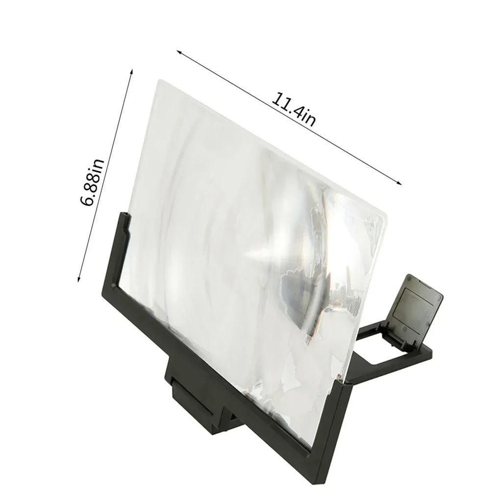 12/14in Mobile Phone Screen Amplifier 3D Magnifying Glass Stand Magnifier HD Video Amplifier Phone Stand Enlarged Screen Bracket