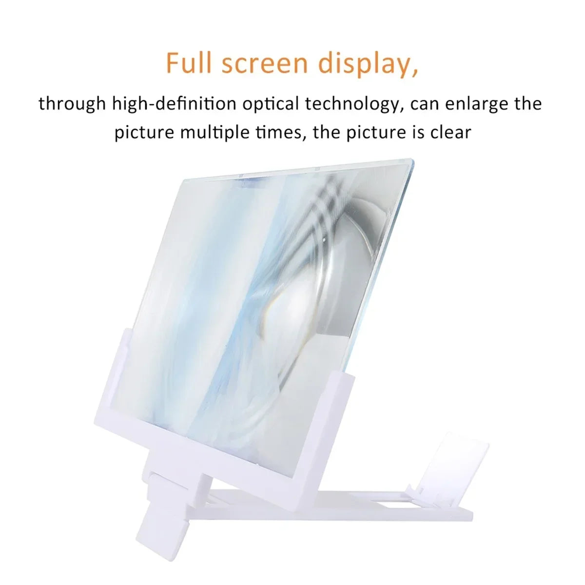 12/14in Mobile Phone Screen Amplifier 3D Magnifying Glass Stand Magnifier HD Video Amplifier Phone Stand Enlarged Screen Bracket