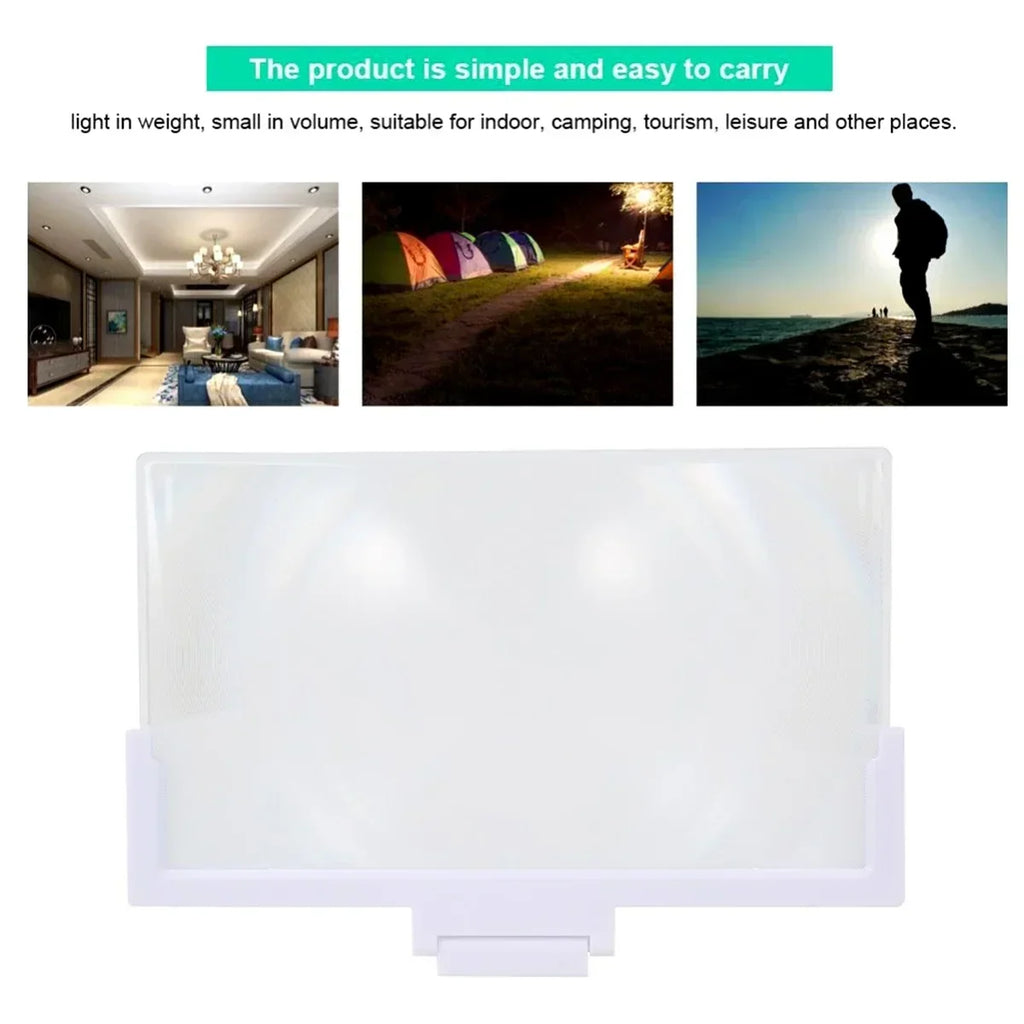 12/14in Mobile Phone Screen Amplifier 3D Magnifying Glass Stand Magnifier HD Video Amplifier Phone Stand Enlarged Screen Bracket