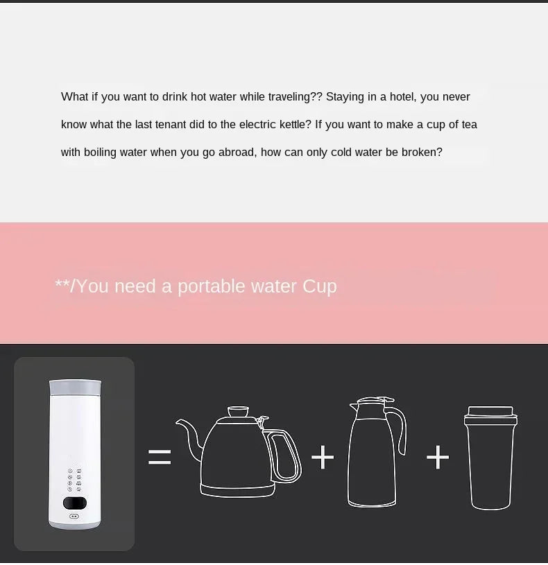 Health cup electric heating cup electric boiling cup automatic portable travel porridge small stew cup electric stew cup heating