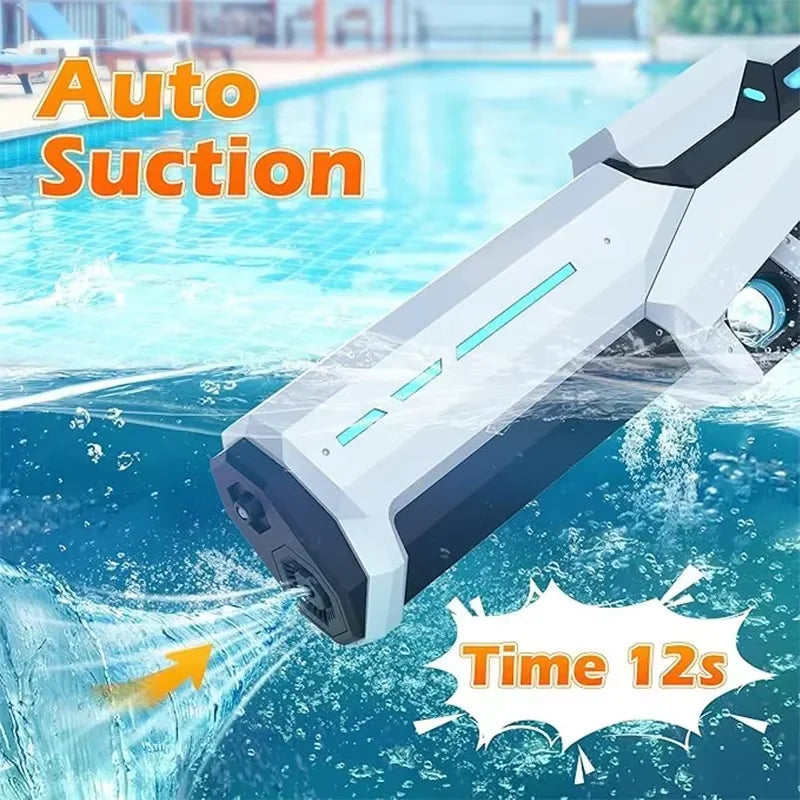 2025 New Automatic Water Absorbing Electric Water Gun for Kids Adults Outdoor Beach Pool Swim Summer Toys Water Fight Party Game